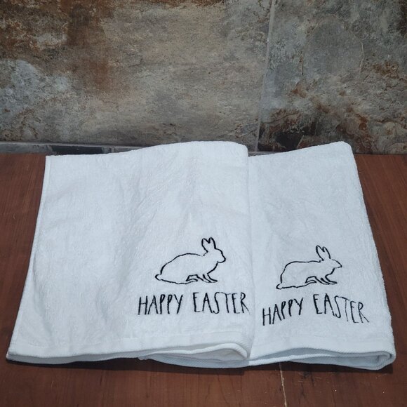 Rae Dunn Artisan Collection by Magenta Easter Kitchen Towels Set of 2 - Picture 9 of 10
